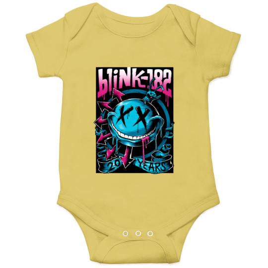 Blink Smiley Face 182 Onesies, Blink Rock Band Graphic 182 Onesies, Blink Tour Rock Music