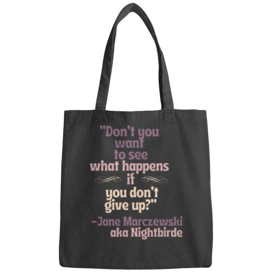 Jane Marczewski Nightbirde Quote Positivity Uplift Bags
