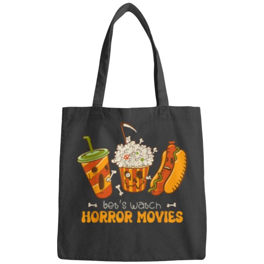 Lets Watch Horror Movies Halloween Popcorn Hotdo Bags