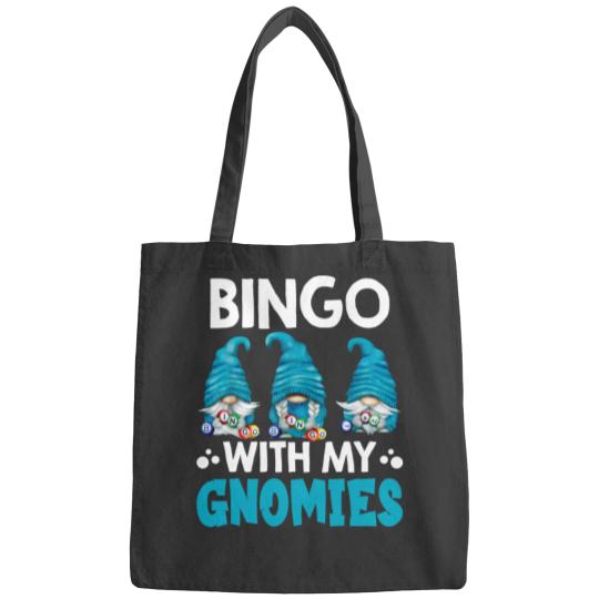 Bingo With My Gnomies Funny Bingo Gnome Bags
