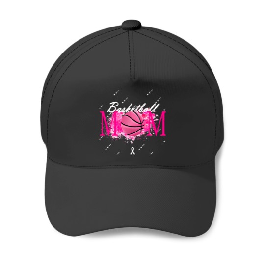 Basketball Gift Coach mombreast cancer pink basketball 222 Baseball Caps