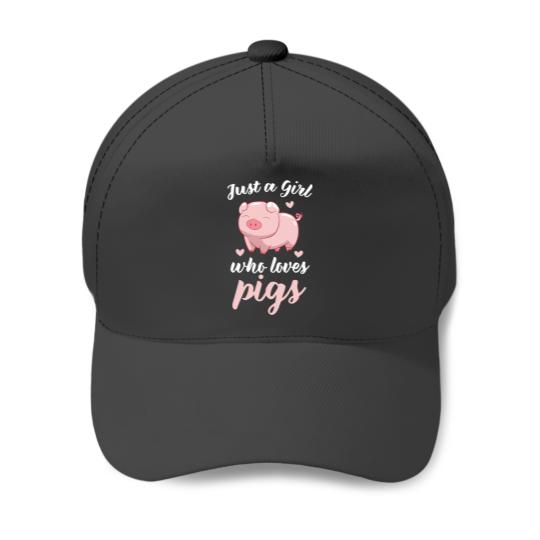 Pig Baseball Caps Just A Girl Who Loves Pigs Cute Pig Lovers Gift Pullover