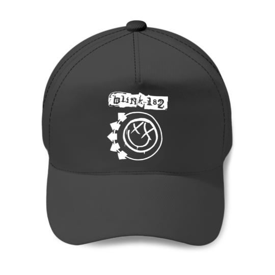 Blink Rock Band Graphic 182 Baseball Caps | Smiley Baseball Caps Face BlinksSweatshirt