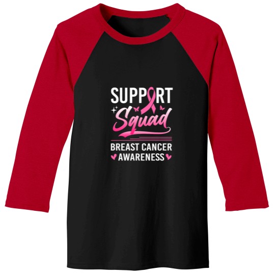 support squad matching family breast cancer awareness month Baseball Tees
