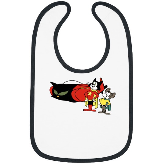 Courageous Cat and Minute Mouse Bibs