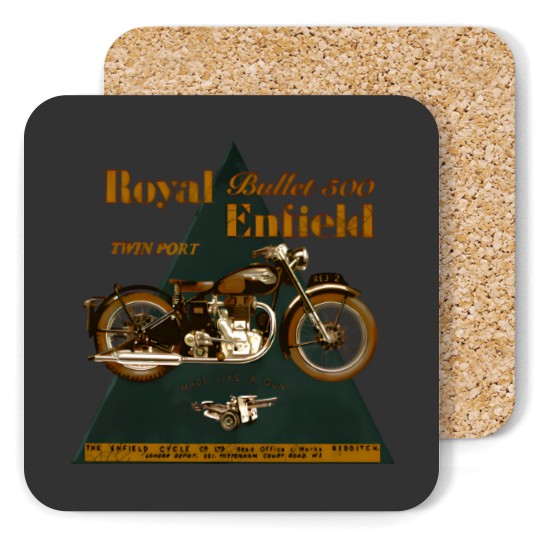 The Legendary Royal Enfield Bullet 500 Motorcycle Coasters