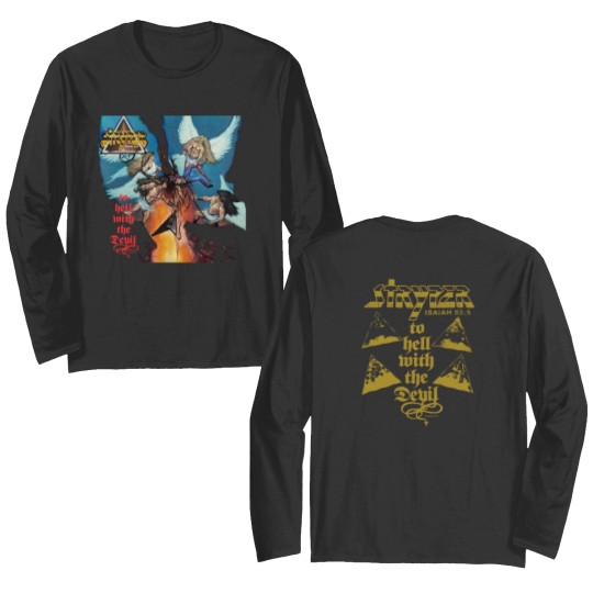 1986 Stryper To Hell With The Devil Double Sided Long Sleeves, Stryper Double Sided Long Sleeves, Stryper Metal Band Double Sided Long Sleeves