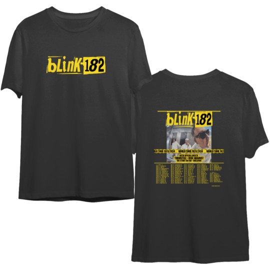 182 World Tour 2023 Double Sided T Shirts, Vintage Blink Double Sided T Shirts, Blink Band Double Sided T Shirts, Retro Blink Double Sided T Shirts, Blink World Tour 2024 Double Sided T Shirts, Arrow Smiley Double Sided T Shirts