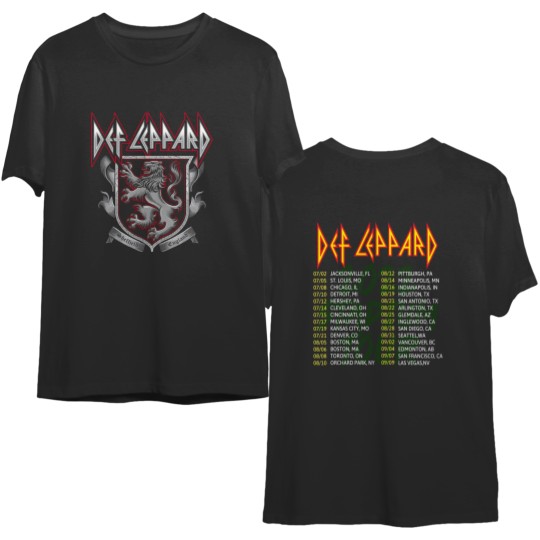 Def Leppard Staidum Tour 2022 Double Sided T-shirt