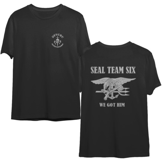 New Navy Seal Team 6 Six Devgru Silver Team Double sided tshirt