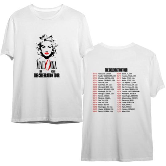 Madonna The Celebration Tour 2023 2-sides Print Shirt, Madonna Tour 2023 Shirts