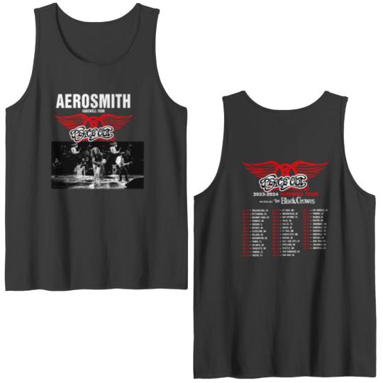 Aerosmith 2023 - 2024 Peace Out Farewell Tour The Black Crowes Tour Double Sided Tank Tops
