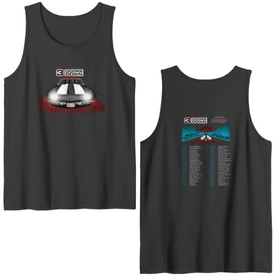 3 Dors Down Double Sided Tank Tops 3DD Away From The Sun Tour 2023 Double Sided Tank Tops