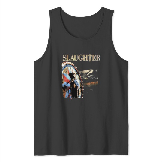 Vintage Slaughter - Stick It To Ya - 1990 Tour Concert Double Sided Tank Tops, 90s Slaughter Band Tour Double Sided Tank Tops