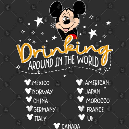 Drinking Around The World  Color Double Sided Tank Tops, Disneyland Drinking Double Sided Tank Tops, Disney Trip Double Sided Tank Tops