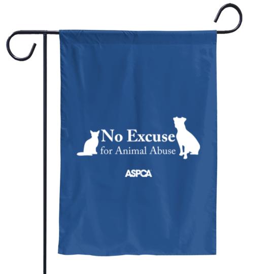 ASPCA No Excuse for Animal Abuse Silhouette Garden Flags Garden Flags