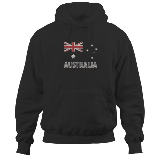 Australian Flag Distressed Design Hoodies