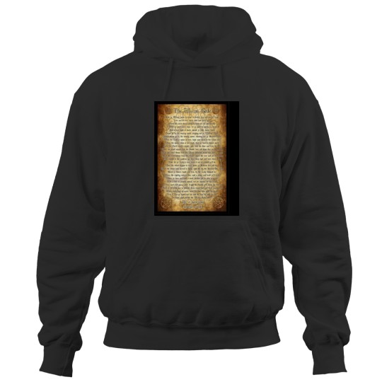 Wiccan Rede with Parchment Background Hoodies