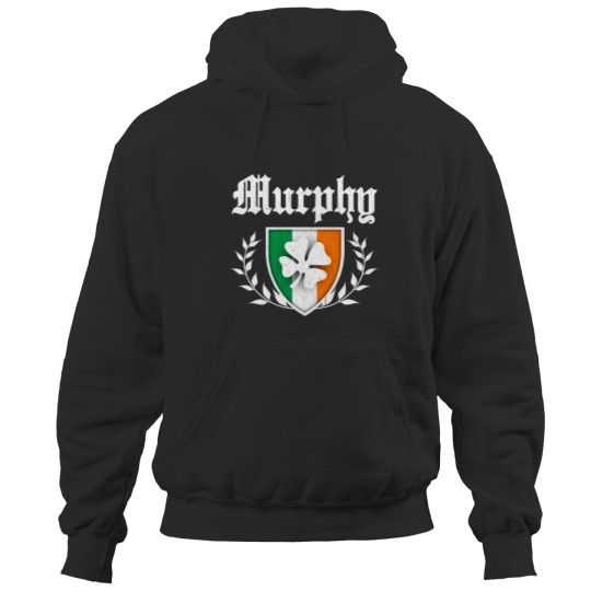 Murphy Family Shamrock Crest (vintage distressed) Hoodies