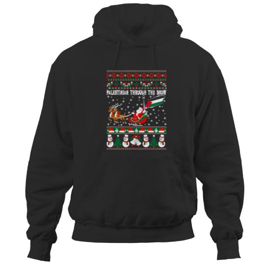 Palestinian Through Snow Ugly Christmas Sweater Hoodies