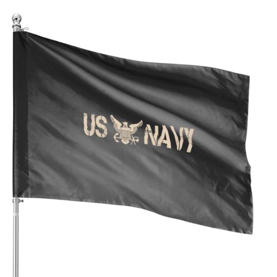 US Navy Vintage Basic House Flags Navy U.S. Military House Flags Naval Veteran Sailor - Navy - House Flags