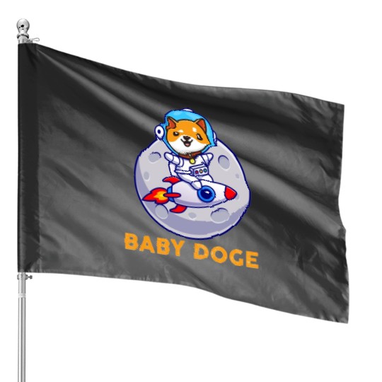 Baby Doge Coin, Cryptocurrency Moon Shiba Inu BabyDoge House Flags