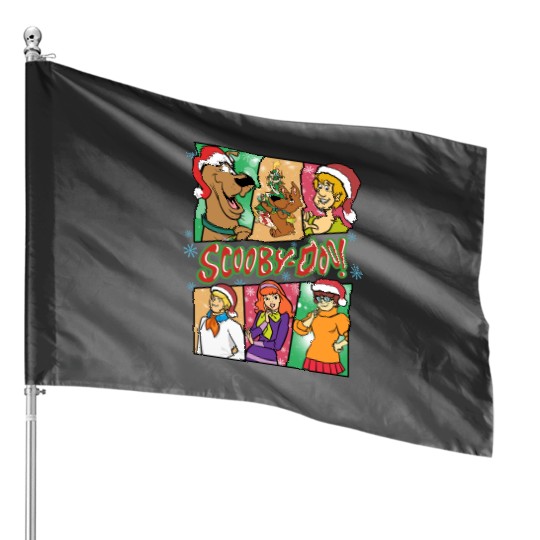 Retro Scooby Doo Christmas House Flags, ScoobyDoo Characters House Flags