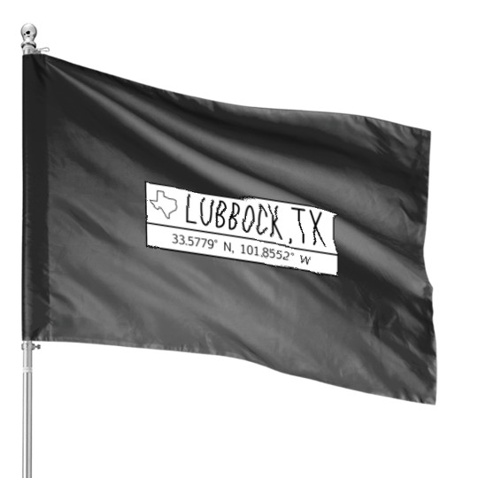 Lubbock Texas Coordinates Emblem House Flags