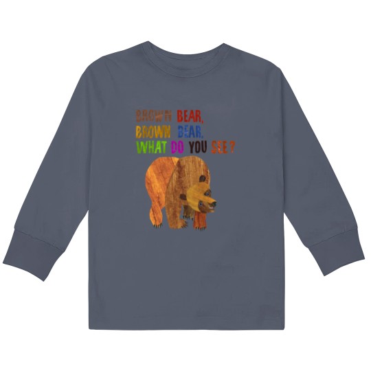 Brown Bear Retro Vintage Kids Long Sleeve T Shirts, Eric Brown Bear Birthday Kids Long Sleeve T Shirts