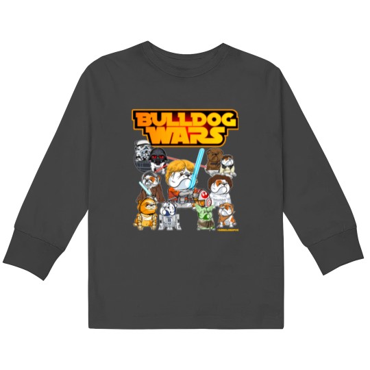 Bulldog Wars Fitted Kids Long Sleeve T-Shirts