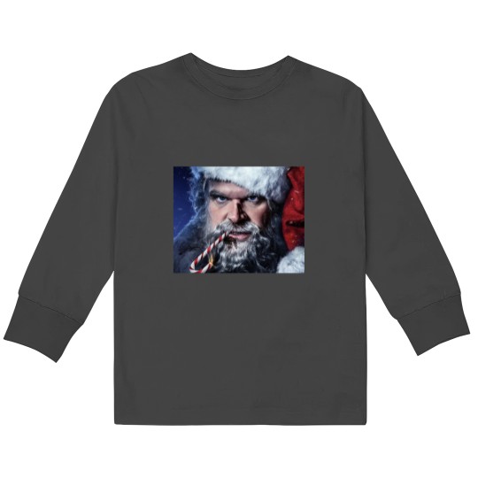 I would let David Harbour as Santa Claus hurt my feelings Kids Long Sleeve T-Shirts