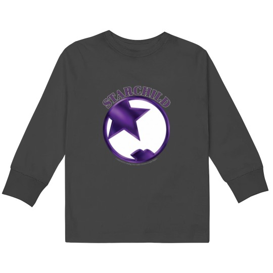 Purple Starchild Artwork - Round Kids Long Sleeve T-Shirts
