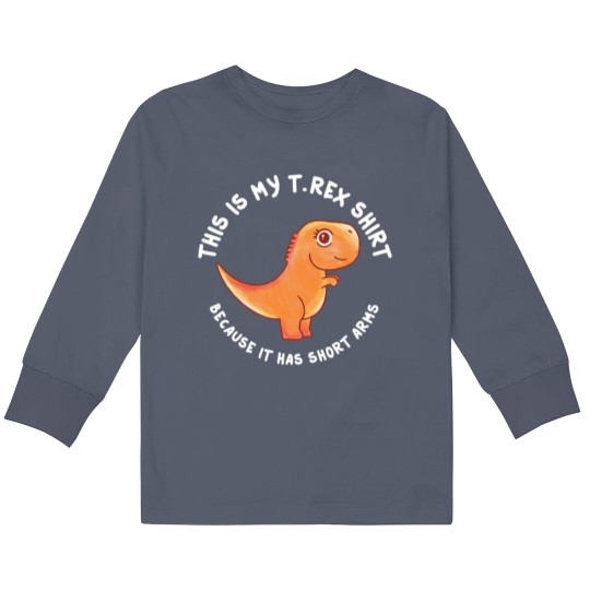 Dino My T Rex Dinosaur Memes Dino Trend Funny Dad Jokes Kids Long Sleeve T-Shirts