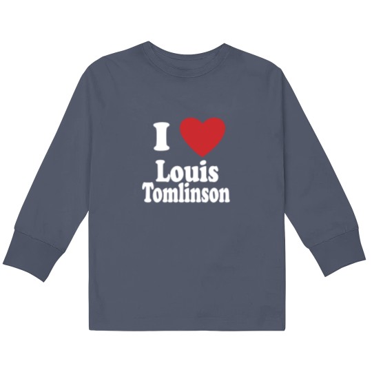 I Love Louis Tomlinson black Kids Long Sleeve T Shirts
