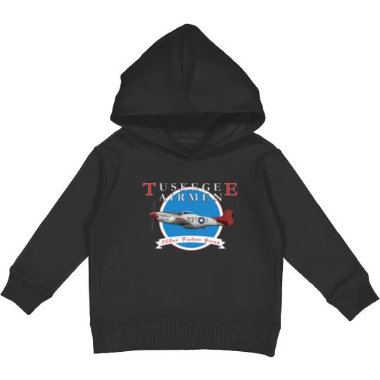 Tuskegee Airman P-51D Red Tail Kids Pullover Hoodies
