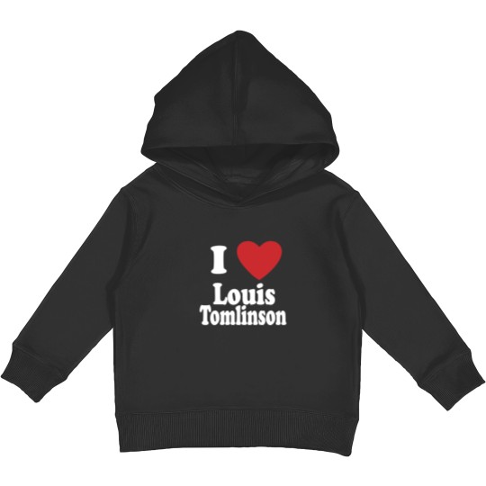 I Love Louis Tomlinson black Kids Pullover Hoodies