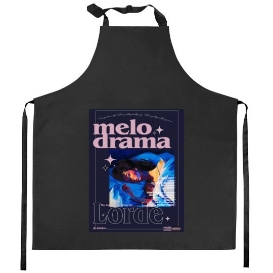 Vintage Lorde Kitchen Aprons, Lorde merch, Lorde - Melodrama Graphic Kitchen Aprons