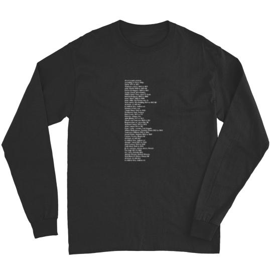 Endless Art Lyrics Design  Irish Music Gift T-Shirt Long Sleeves