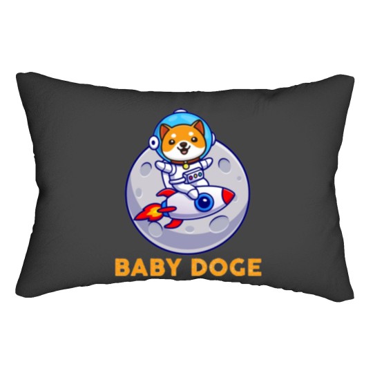 Baby Doge Coin, Cryptocurrency Moon Shiba Inu BabyDoge Lumbar Pillows