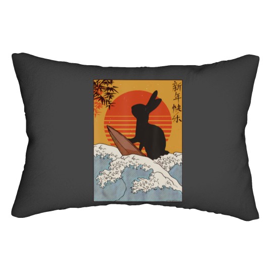 funny chinese zodiac chinese lunar new year of the rabbit 20 Lumbar Pillows
