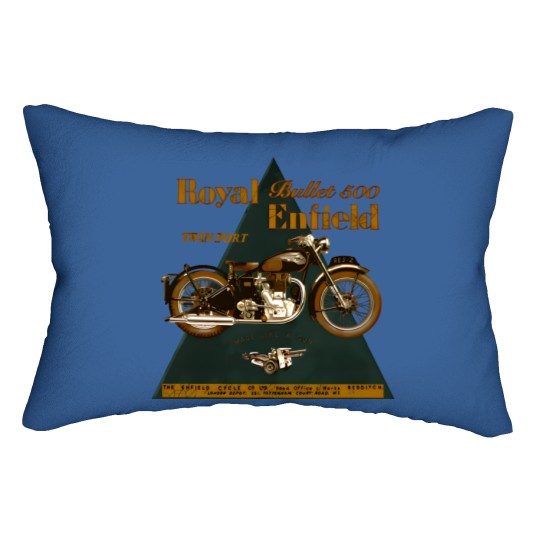 The Legendary Royal Enfield Bullet 500 Motorcycle Lumbar Pillows