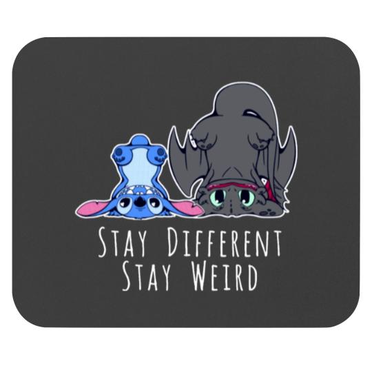 Stay Different Stay Weird Toothless And Stitch Mouse Pads