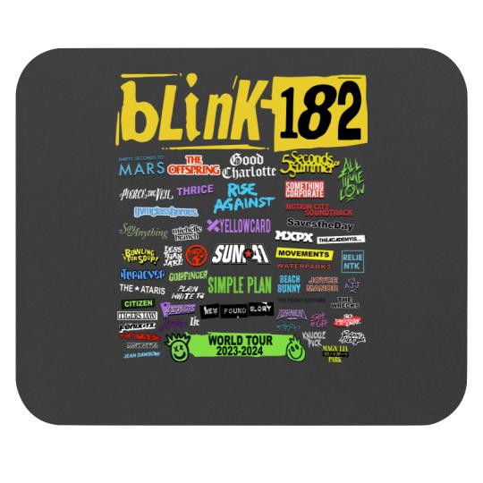 Blink Band 182 UK Tour 2023 Mouse Pads, Blink Concert 182 Merch, Rock Band Graphic Mouse Pads