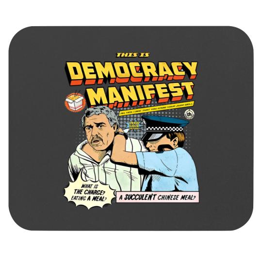 This is Democracy Manifest UK Graphic Mouse Pads, Succulent Chinese Meal Funny Meme Unisex Vintage Retro Mouse Pads