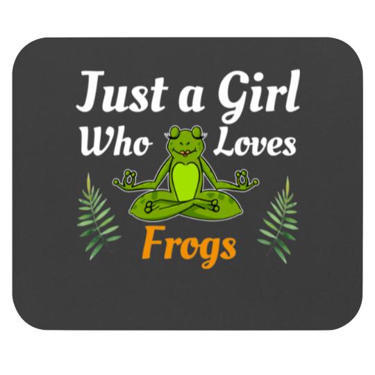 Just a Girl Who Loves Frogs: Funny Gift Mouse Pads