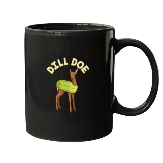 Dill Doe Shirt Animal Pun Pickle  Funny Deer Mugs