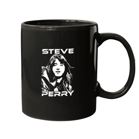 Steve Perry of Journey The Band (without grungedistressed texture) Mugs