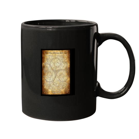 Wiccan Rede with Parchment Background Mugs