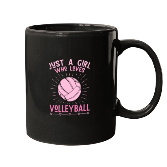 Volleyball Sport Lover Just a girl who loves volleyball 442 Mugs