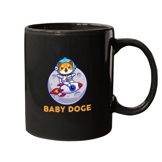 Baby Doge Coin, Cryptocurrency Moon Shiba Inu BabyDoge Mugs